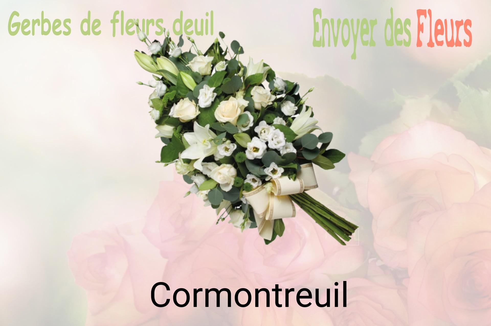 Gerbe de fleurs de deuil livrée à Cormontreuil